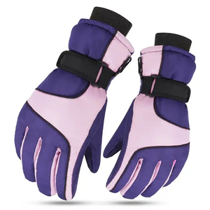 Guantes de Esquí Térmicos de Cuero Impermeables para Hombre y Mujer, Manoplas de Poliéster con Pantalla Táctil y Cierre de Gancho y Bucle - Product Image 5