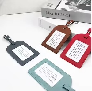 Classic Genuine Leather Luggage Tags Secure Steel Buckle Design Professional Leather Travel <b>ID</b> <b>Holders</b> LTG-0315 - Product Image 2