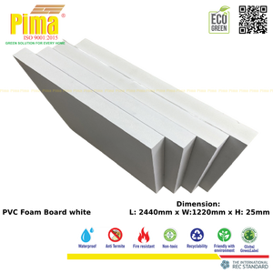PVC WPC <b>Foam</b> Board White Color 25mm <b>Thickness</b> 0.6 G/cm3 Density Fireproof Waterproof Finish for Interior Celuka Panels Furniture - Product Image 4