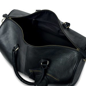 Leather Travel <b>Bag</b> Business Trip Portable Under New Designer Men Large Capacity Black Genuine Leather Travel Duffel <b>Bag</b> - Product Image 2
