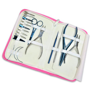 Kit d'outils professionnels en acier inoxydable pour extensions de cheveux avec pinces de pose et de retrait pour usage domestique SHAHZIK INTERNATIONAL SIK-KPR-10 - Product Image 2