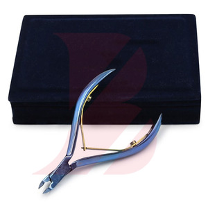 Cortacutículas Azul y Dorado, Servicio OEM ODM, Cortacutículas de Acero Inoxidable de Alta Precisión, Herramientas Profesionales de Manicura y Pedicura - Product Image 2
