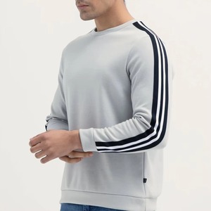 Sudadera Casual para Hombre, Mezcla de Algodón, Diseño Minimalista de Color Sólido, Perfecta para Atuendos Diarios Modernos - Product Image 3