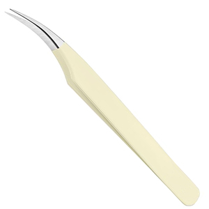 Pinzas para Pestañas de 90 Grados con Logotipo Personalizado al por Mayor, Juego de Pinzas de Acero Inoxidable con Punta de Fibra para Extensiones de Pestañas Postizas - Product Image 4