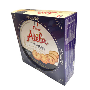 High Quality Butter Cookies 320g <b>Sweet</b> Snack Blue Tin Box Private <b>Packaging</b> - Product Image 4