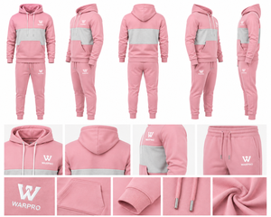 WARPRO INDUSTRY Adult <b>Boys</b> Tracksuit Set 100% Cotton Heavyweight Silk Screen Printed Custom Logo Options Elastic Waist - Product Image 5