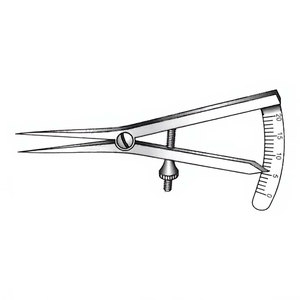 Calibrador Castroviejo de 8 cm / 3-1/4 Pulgadas con Rango de Medición de 20 mm, Instrumento de Medición Quirúrgico de Precisión Profesional - Product Image 3