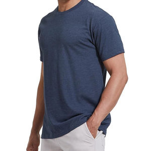 Camiseta de Manga Corta para Hombre, Cuello Redondo, Corte Regular, Logotipo Personalizado Impreso en la Parte Delantera, Impresión Digital, Poliéster/Algodón, Secado Rápido, Transpirable, OEM - Product Image 2