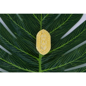 แหวนสวมนิ้วขนาดใหญ่ประดับทองสไตล์อาหรับแบบคลาสสิกของอินเดียปรับขนาดได้ - Product Image 4