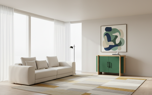 Aparador Moderno de 2 Puertas de Roble Macizo para Sala de Estar - Almacenamiento Ecológico y Resistente al Agua - Product Image 2