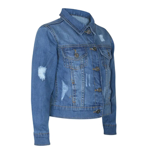 Veste en jean de qualité supérieure en mélange de coton épais avec coutures durables et coupe moderne - Product Image 6
