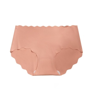 Braguitas sin costuras con borde ondulado para mujer, ropa interior suave y transpirable que no se ve, bragas diarias multicolor - Product Image 6