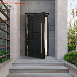 <span class=keywords><strong>Puerta</strong></span> aislante de rotura térmica exterior negra americana Puertas exteriores principales de pivote externo - Product Image 1