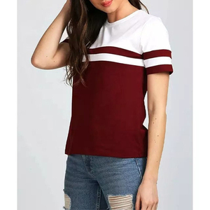 เสื้อยืดแขนสั้นผู้หญิงทรงลำลอง ผ้าคอตตอนเทอร์รี่ 100% สกรีนโลโก้ได้ แห้งเร็ว เป็นมิตรกับสิ่งแวดล้อม สำหรับฤดูใบไม้ผลิ/ฤดูร้อน - Product Image 2