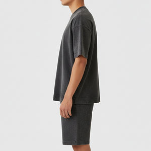 Prix de Gros Nouvelle Arrivée 2026 Ensemble 2 Pièces Unisexe Polyester/Coton Délavé à l'Acide Sérigraphie Personnalisée Streetwear Grande Taille - Product Image 5