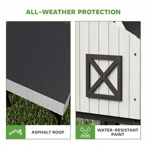 Pollaio Rialzato con Nido Apribile, Tetto in Asfalto, Conigliera Rialzata, Gabbie per Animali con Spazio Abitativo Confortevole - Product Image 6