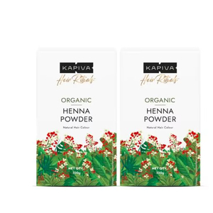Kapiva Hair Rituals Polvo de Henna Orgánica 100g (Paquete de 2) - Product Image 1