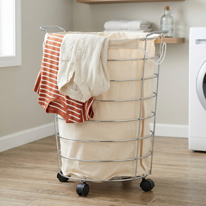 OEM Factory <b>Storage</b> Furniture Home <b>Storage</b> 60TC Bag rolling Basket Modern Laundry <b>Hamper</b> for Dirty Clothes Washing Shelf - Product Image 4