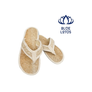 TRENDING NOW BLUE LOTUS Sabrina Loofah for Exfoliating Footwear for Shower Spa Use Gentle Foot Care Relaxing Home Wear Silk - Product Image 1