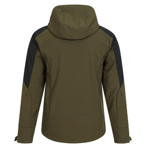 Veste Softshell à Capuche Coupe-Vent Imperméable Col Montant en Tissu Laineux Unisexe Formelle Automne Teinture à la Fiole Impression par Décoloration - Product Image 3