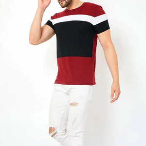 Crew Neck Solid Color Loose Fit Men's Boxy T-Shirt Outdoor Wear Good Quality Online Selling Men's T-Shirt - Product Image 3