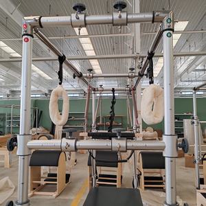 Table de trapèze commerciale <span class=keywords><strong>pour</strong></span> la flexibilité, étirements musculaires complets du corps, en érable et alliage d'aluminium, Cadillac <span class=keywords><strong>pour</strong></span> les studios de gym et de Pilates - Product Image 3