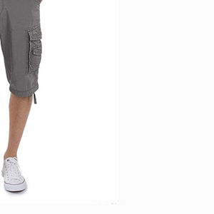 Shorts en jean cargo décontractés pour homme, taille mi-haute, coupe ample, en pur coton, délavés, respirants et écologiques, pour l'été - Product Image 6