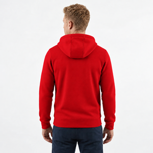 Sweat-shirt à capuche gris pour homme, coupe classique, décontracté, avec poches avant et tissu en polaire polyester/coton - Product Image 4