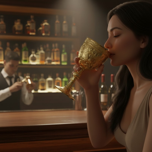 Gobelet à vin en laiton massif, best-seller |   Calice médiéval gothique artisanal royal, design Koi, vaisselle décorative, cadeau à prix réduit - Product Image 1