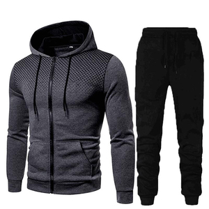 Wholesale Winter Casual <b>Plus</b> <b>Size</b> Men's Hoodie & <b>Jogger</b> <b>Set</b> – Custom Logo Sports Fitness Activewear Designer Tracksuit for Men - Product Image 2