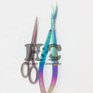 Tijera curva para cejas de acero inoxidable con Etiqueta Privada, herramientas de mantenimiento de paisaje con resorte, afiladas para plantas sostenibles - Product Image 5