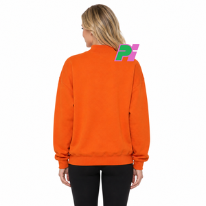 Sudadera con Cuello Alto Estilo Arkansas, Personalizada con Apliques de Letras, Bordado de Alta Calidad, Color Naranja - Product Image 5