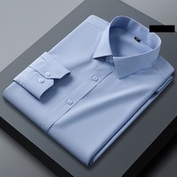 Chemises habillées décontractées à manches longues en satin mélangé lin extensible dans les quatre sens, col montant, pour hommes, fabrication OEM, livraison directe