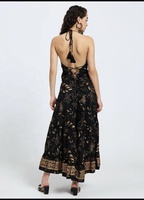 Robe longue d'été pour femme grande taille en soie lavable, style décontracté bohème vintage, à motif floral et cachemire, col en V, taille naturelle