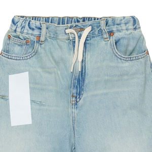 Shorts en jean à jambes larges au design élégant pour garçons, effet délavé, haute qualité et logo personnalisé pour commande en gros, service OEM - Product Image 2