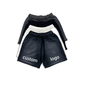 Pantalones Cortos de Algodón Blanco para Hombre, Tejidos, Cintura Media, con Cordón, Casuales, Transpirables, de Color Sólido - Product Image 1