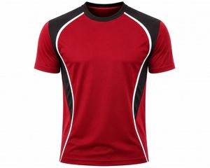 Men's O-Neck Short Sleeve <b>Raglan</b> T-Shirt White Blue Color Blocked Knitted Polyester Quick Dry Sporty Regular Fit - Product Image 4