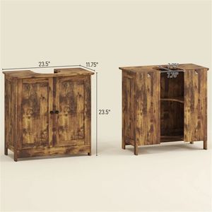 Mobile Bagno Marrone con Lavabo, Elegante Mobile da Bagno in Legno - Product Image 6
