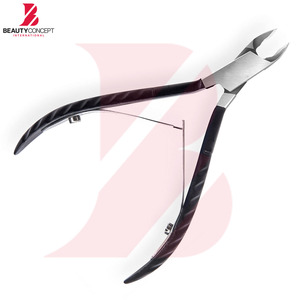 Anti-Slip Color Black Best Grip Cuticle Nipper Professional Stainless Steel Nail Trimmer Sharp Blade Manicure <b>Tool</b> - Product Image 4