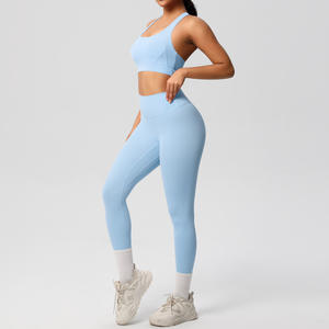 Conjunto Deportivo para Mujer 2026, Leggings y Bra Deportivo Transpirable, Ligero, sin Costuras, para Gimnasio, Yoga, Tallas Grandes - Product Image 3