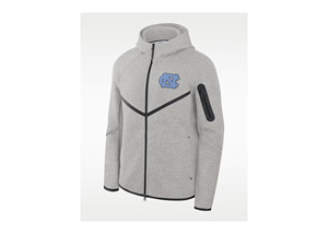 Veste à capuche zippée intégrale unisexe en polyester respirant et coupe-vent, imprimé gris, pour les fans des Tar Heels, taille adulte, idéale pour l'hiver - Product Image 3