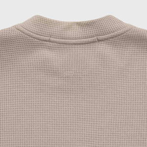 High Quality Oversized Waffle Knit T-Shirt Regular Fit Short Sleeve <b>Turtleneck</b> Cartoon Print Breathable 100% Cotton Men's Casual - Product Image 3