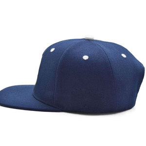 Casquette de baseball unisexe pour enfants ECONEX SPORTS, noire, 6 panneaux, couleur unie, respirante, imperméable, en tissu sergé, avec boucle métallique, ajustée - Product Image 6