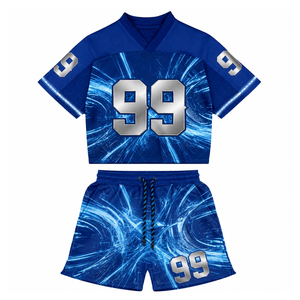 Ensemble de survêtement personnalisé pour homme en polyester imprimé, respirant, pour l'entraînement et la course à pied, OEM - Product Image 4