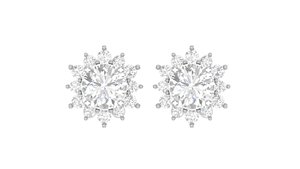 Pendientes de Flor con Diamantes Cultivados en Laboratorio de Oro de 14k y 18k, Joyería Fina Romántica para Uso Diario, Proveedor Mayorista para Mujeres - Product Image 3