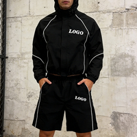 Ensemble court coupe-vent personnalisé pour homme – Confortable, respirant, en nylon, avec logo et impression sur mesure – Prix raisonnable – OEM