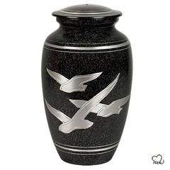 Urna Funeraria de Metal Clásica con Alas Grabadas, para Cenizas de Adultos, Estilo Americano/Europeo - Product Image 6