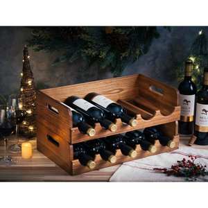 Estante de Madera Premium para Botellas de Vino Estilo Rústico, Capacidad para 5 Botellas, Acabado Liso, para Cocina y Restaurante, Venta al Por Mayor B2B - Product Image 5