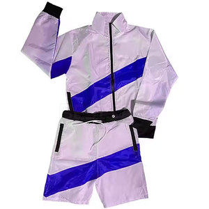 Ensemble court coupe-vent respirant et léger en 100 % coton pour homme – Tenue sportive avec veste à capuche et short à taille élastique - Product Image 4