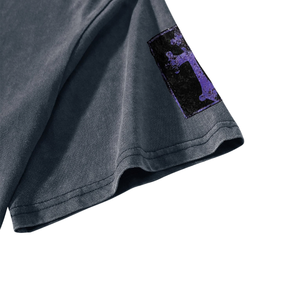Vintage Washed <b>Gothic</b> Graphic 100% Cotton Jersey <b>T</b>-<b>Shirt</b> O-Neck Short Sleeve Streetwear Tee Front Print Sleeve Patch Boxy Fit - Product Image 6